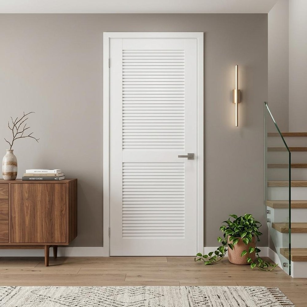 80" X 18" White Wood Slab Door