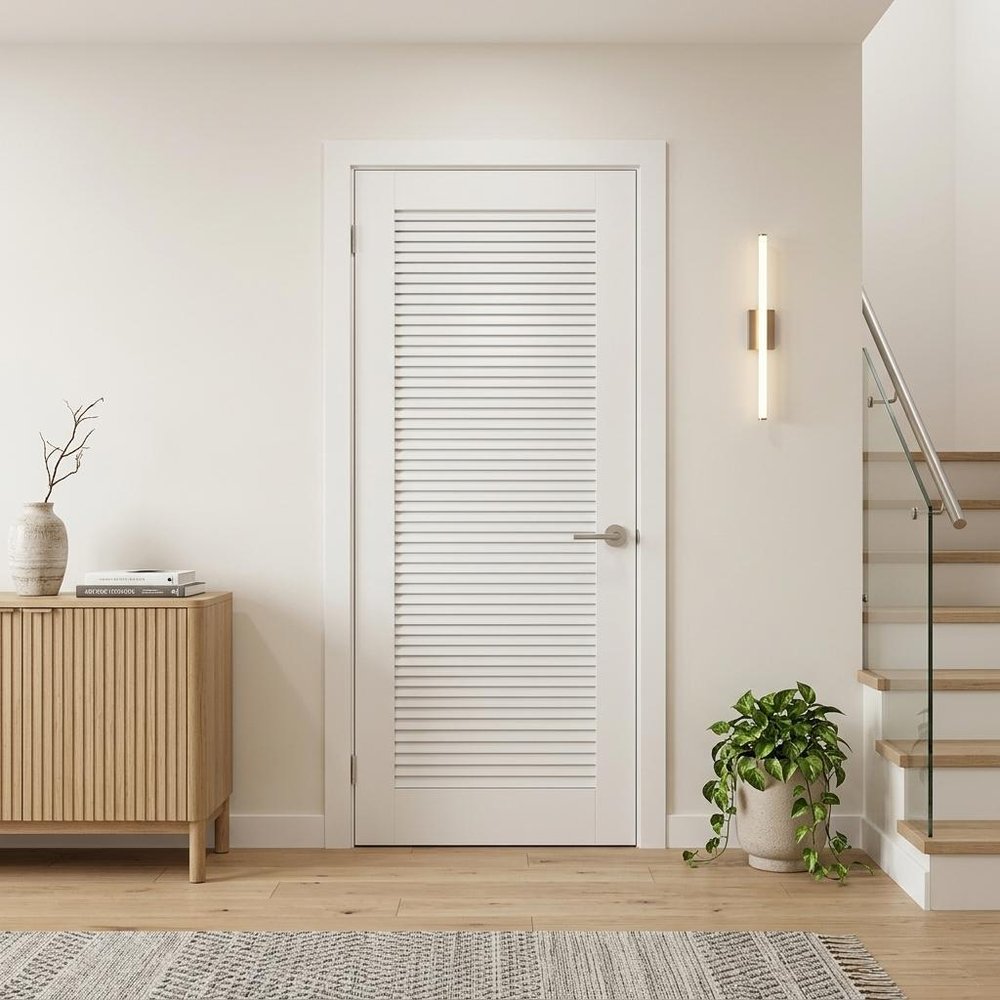 80" X 30" White Wood Slab Door