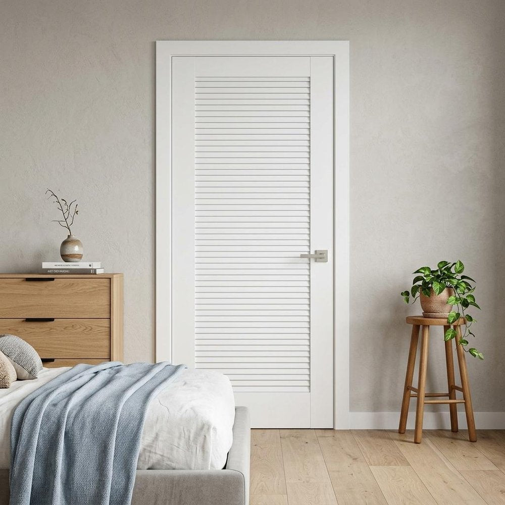 80" X 32" White Wood Slab Door