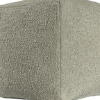 18" Sage Boucle Pouf Ottoman