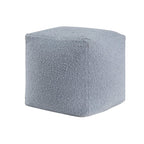 18" Blue Boucle Pouf Ottoman