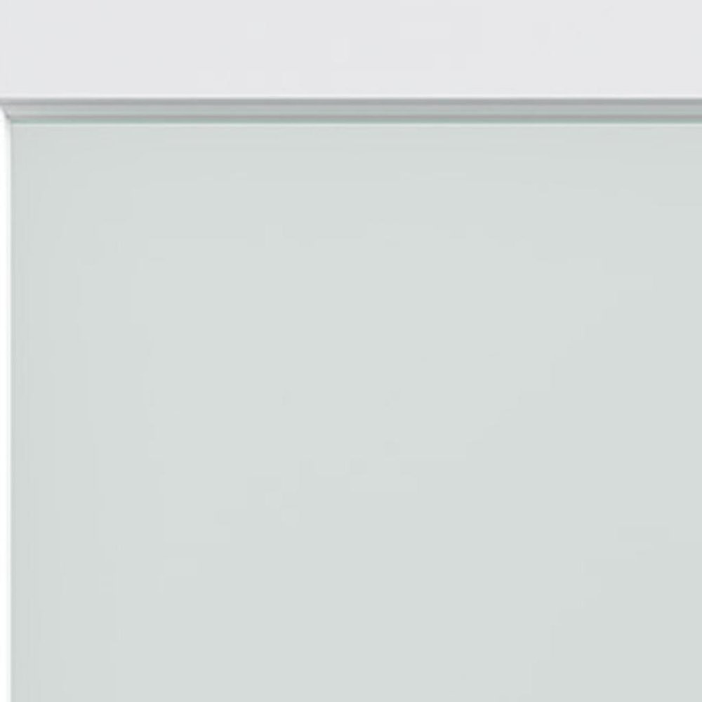 80" X 24" White Glass French Doors
