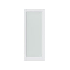 80" X 24" White Glass French Doors