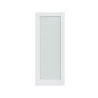 80" X 28" White Wood And Glass Slab Door