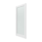 80" X 28" White Wood And Glass Slab Door