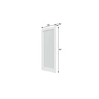 80" X 28" White Wood And Glass Slab Door