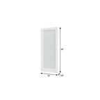 80" X 30" White Wood And Glass Slab Door