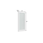 80" X 32" White Wood And Glass Slab Door