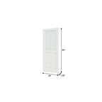 80" X 28" White Wood And Glass Slab Door