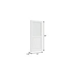 80" X 32" White Wood And Glass Slab Door