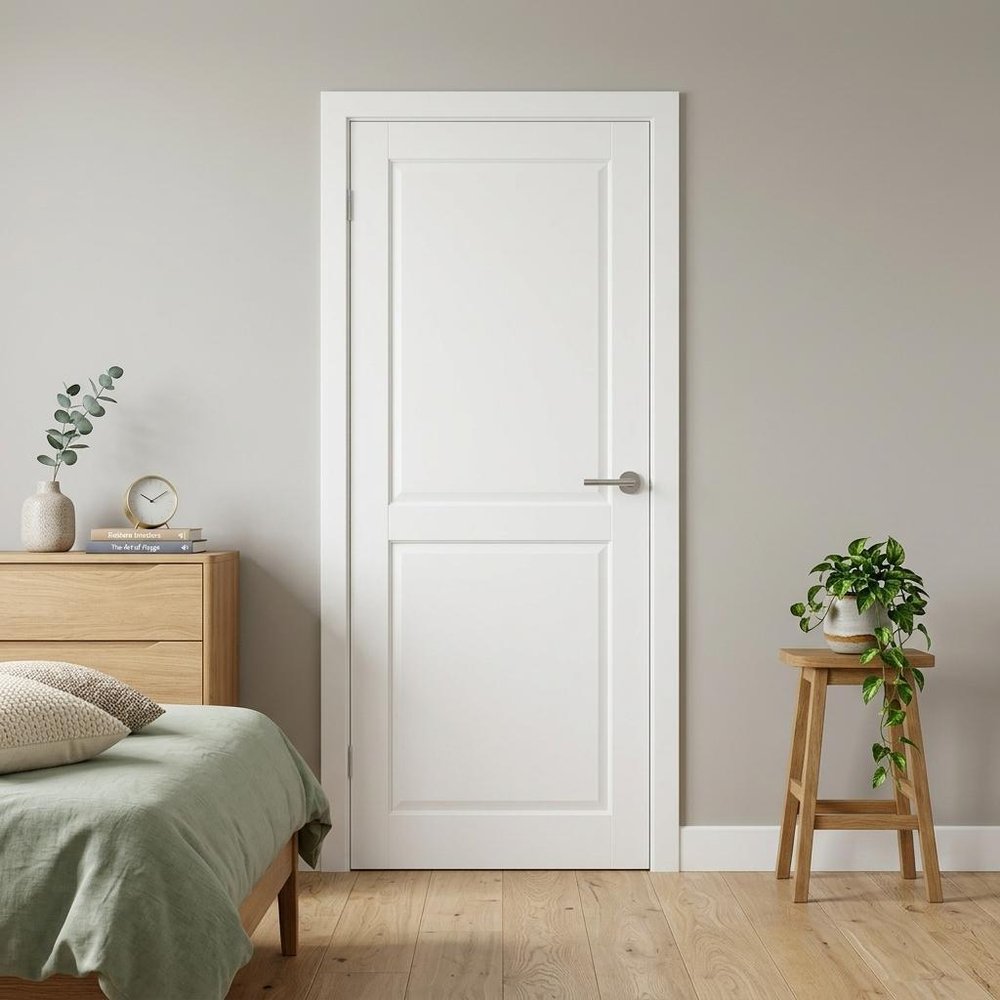 80" X 24" White Wood Slab Door