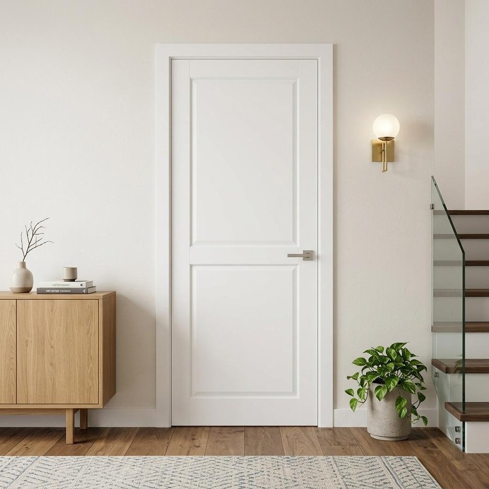 80" X 28" White Wood Slab Door