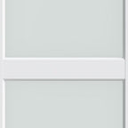 80" X 30" White Wood And Glass Slab Door