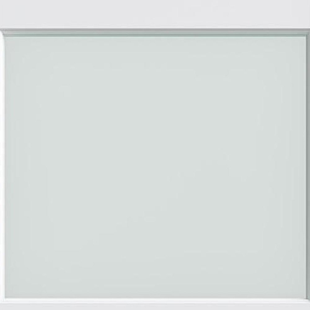 80" X 32" White Wood And Glass Slab Door