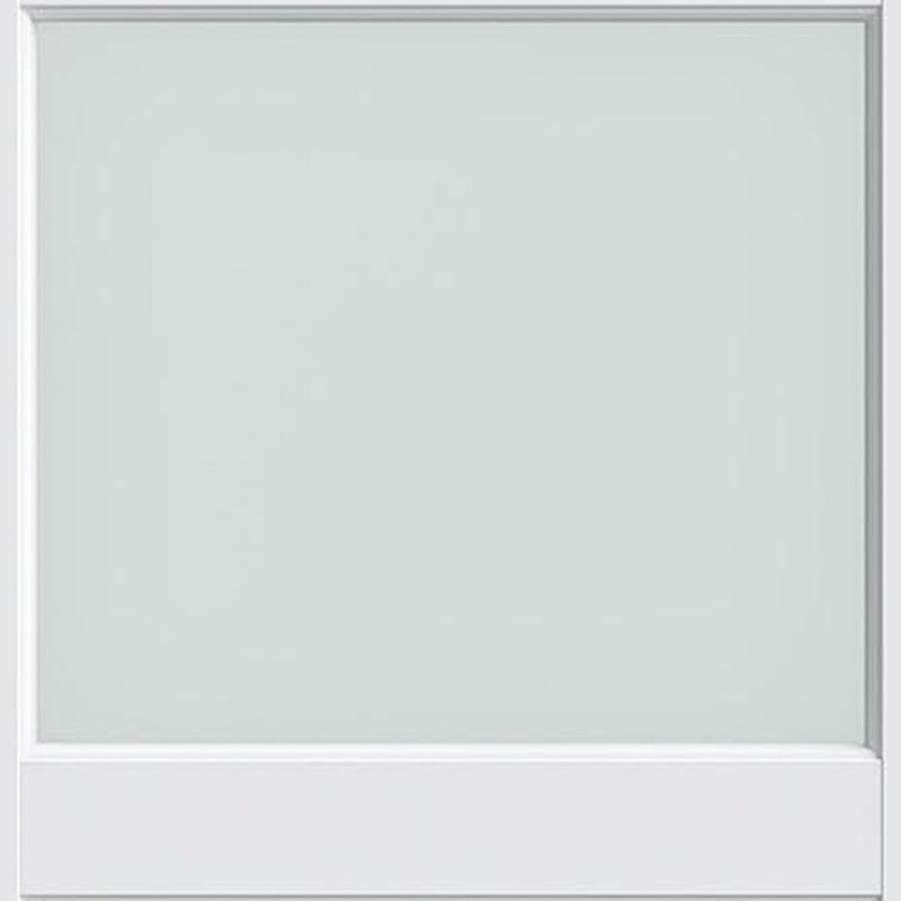 80" X 32" White Wood And Glass Slab Door