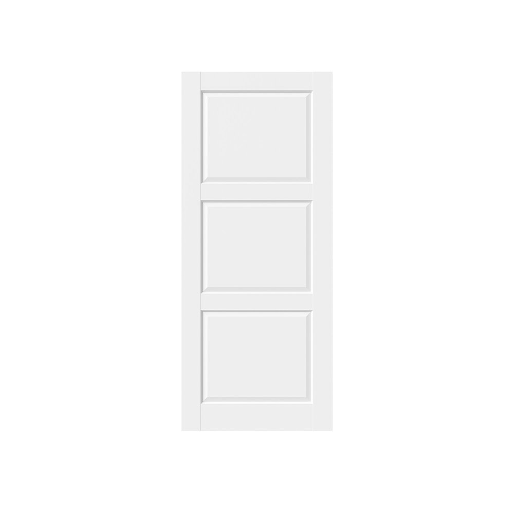 80" X 24" White Wood Slab Door