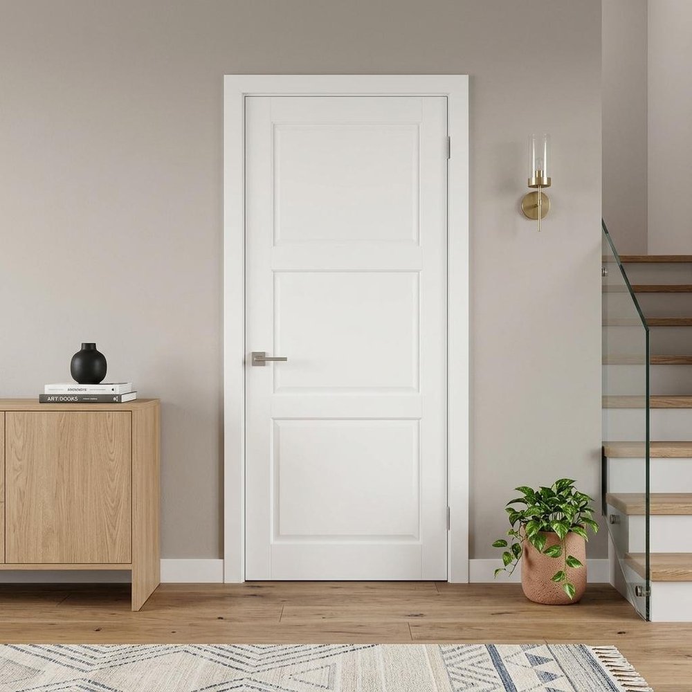 80" X 32" White Wood Slab Door