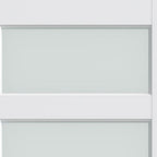 80" X 36" White Wood And Glass Slab Door
