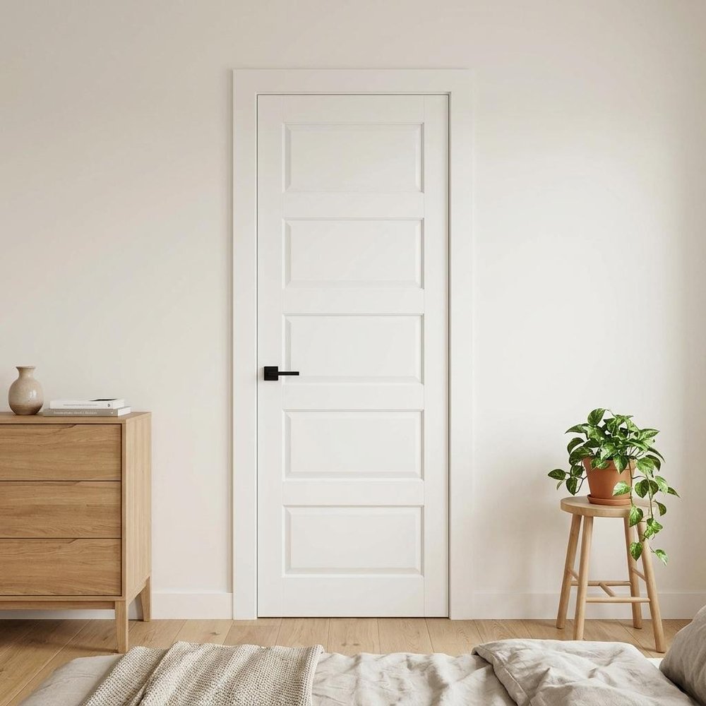 80" X 28" White Wood Slab Door