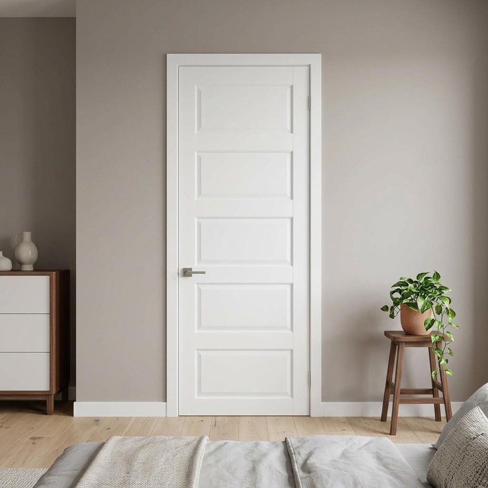 80" X 32" White Wood Slab Door