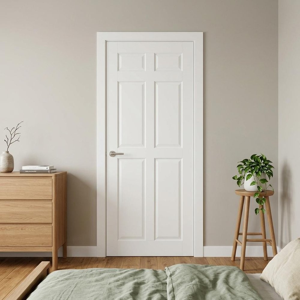 80" X 24" White Wood Slab Door