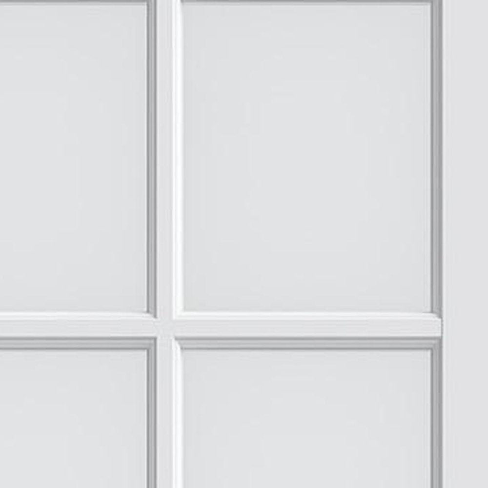 80" X 28" White Wood And Glass Slab Door