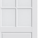 80" X 28" White Wood And Glass Slab Door