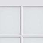 80" X 30" White Wood And Glass Slab Door