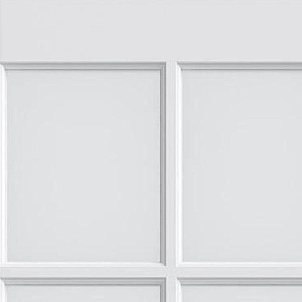 80" X 32" White Wood And Glass Slab Door