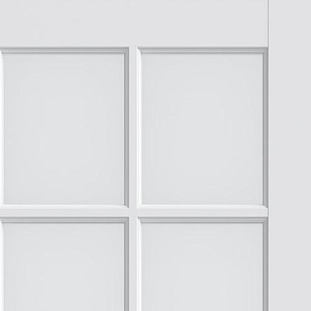 80" X 32" White Wood And Glass Slab Door