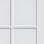 96" X 24" White Wood And Glass Slab Door