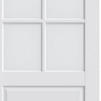 96" X 24" White Wood And Glass Slab Door