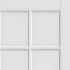 96" X 28" White Wood And Glass Slab Door