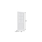 96" X 30" White Wood And Glass Slab Door