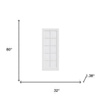80" X 32" White Glass French Doors