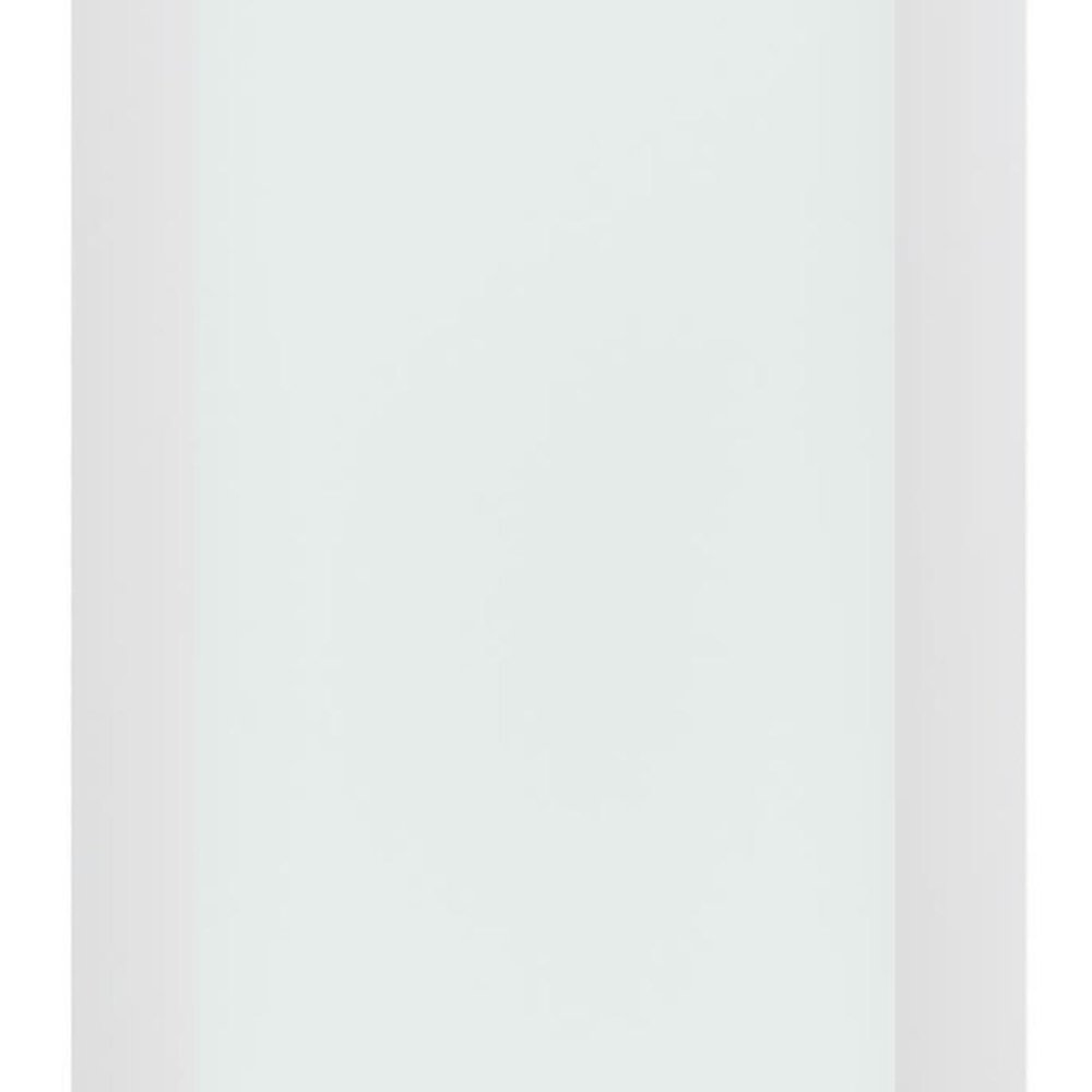 80" X 24" White Wood And Glass Slab Door