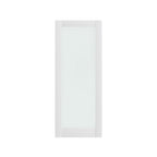 80" X 28" White Wood And Glass Slab Door