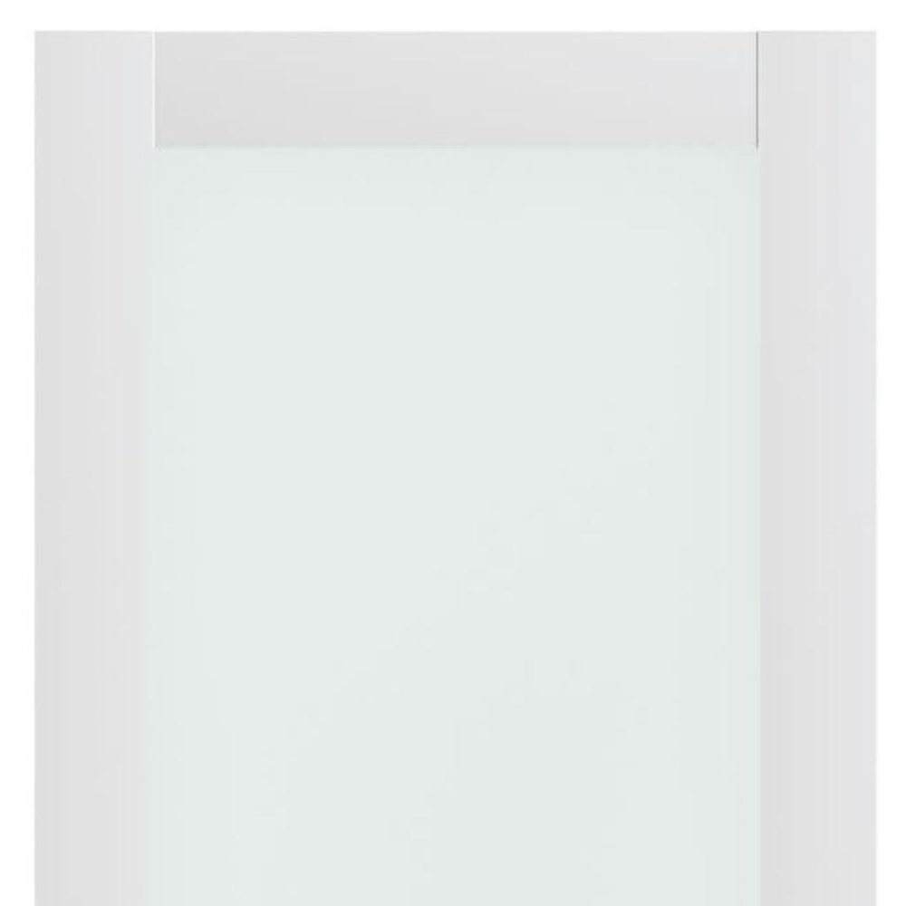 80" X 28" White Wood And Glass Slab Door