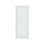 80" X 28" White Wood And Glass Slab Door
