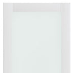 80" X 30" White Wood And Glass Slab Door