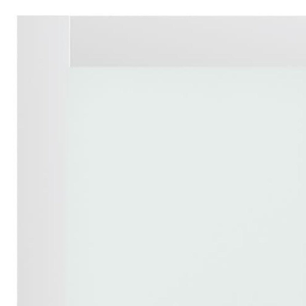 80" X 32" White Wood And Glass Slab Door