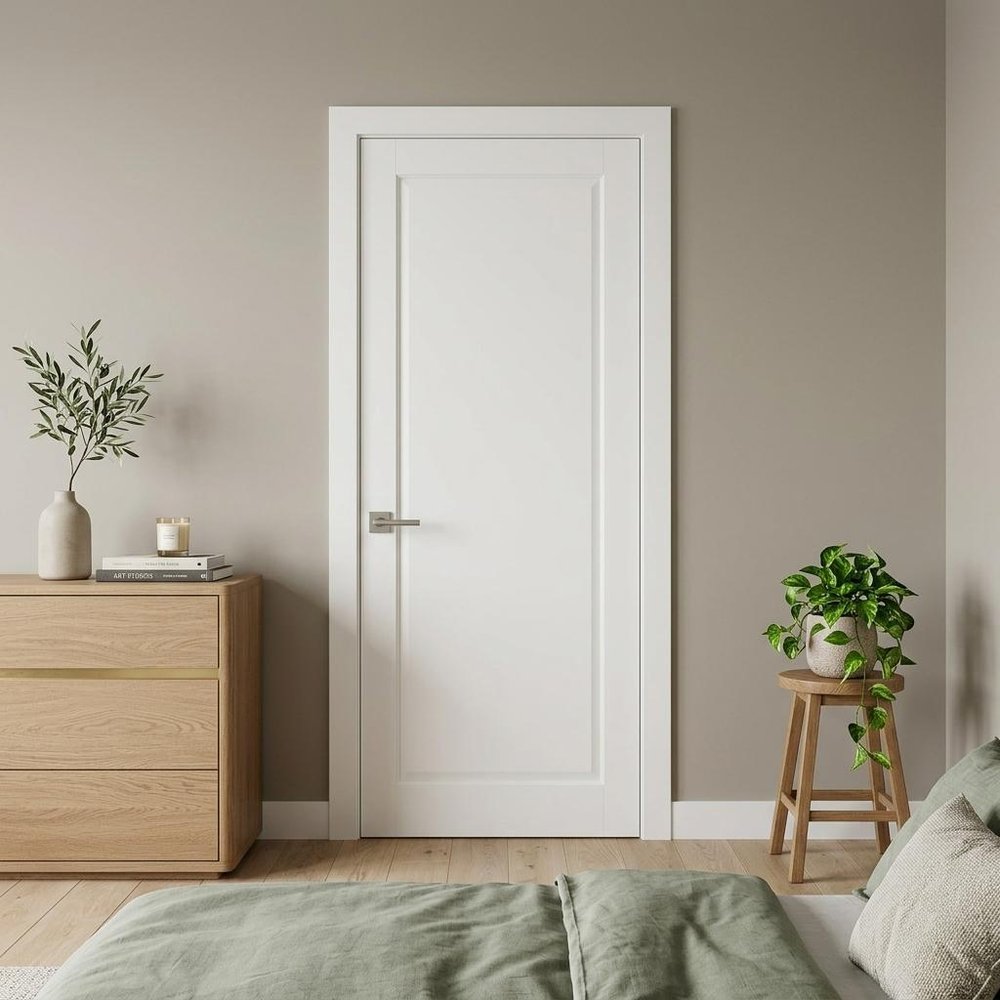 80" X 20" White Wood Slab Door