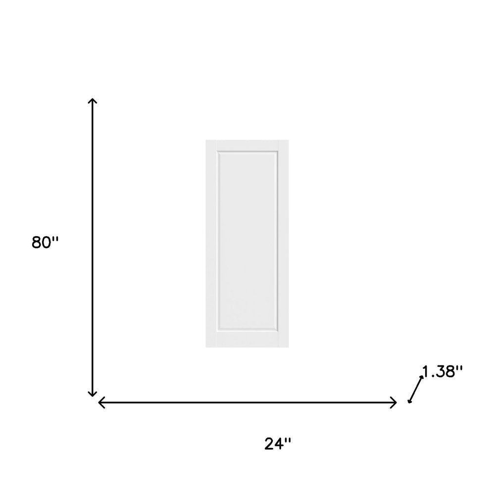 80" X 24" White Wood Slab Door