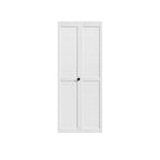 Set Of Two 78" X 30" White Wood Bi-Fold Door