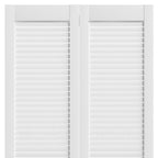 Set Of Two 78" X 30" White Wood Bi-Fold Door
