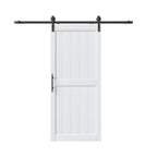 84" X 24" White Wood Barn Door