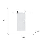 84" X 28" White Wood Barn Door