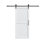 84" X 60" White Wood Barn Door