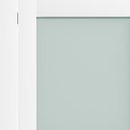 Set Of Two 78" X 32" White Glass Bi-Fold Door