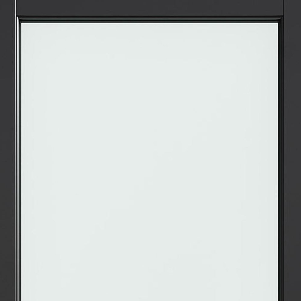 80" X 28" Black Glass French Doors